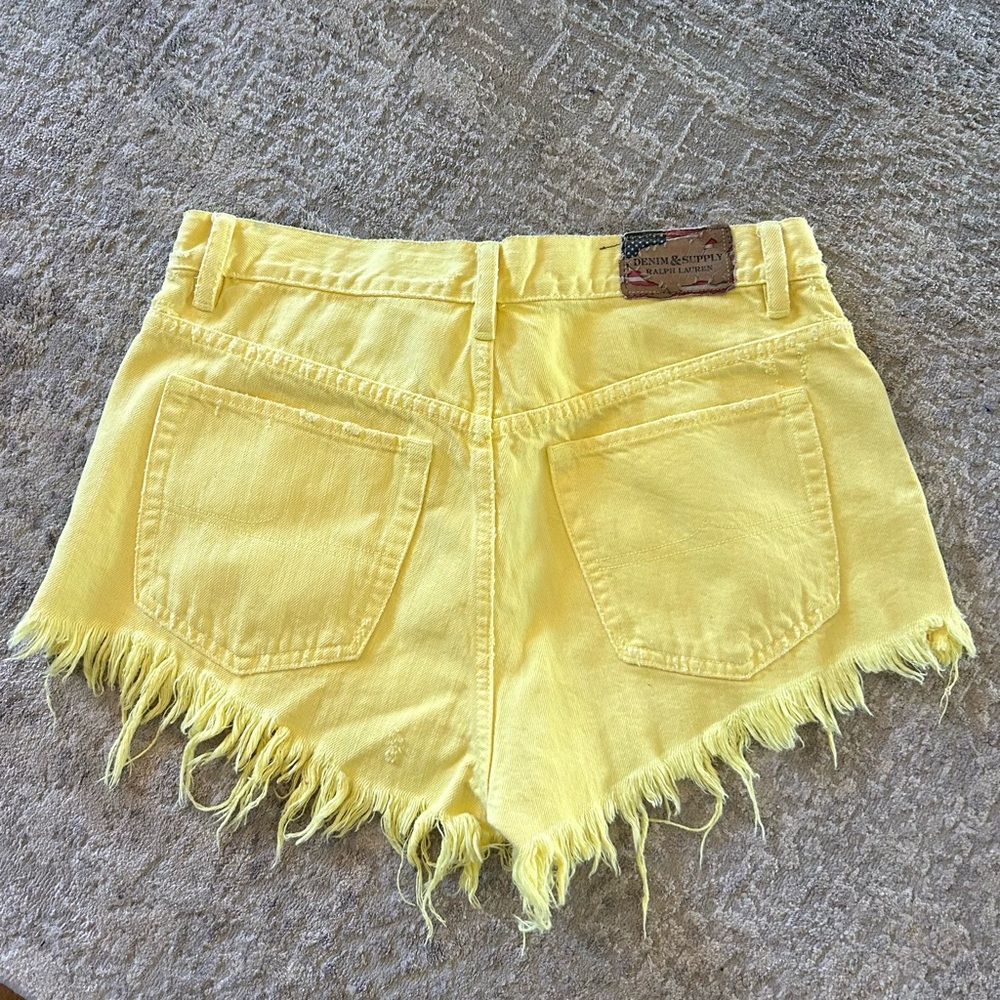 Ralph Lauren Denim & Supply Rare Deadstock Sample Denim Cut off Mini Shorts
